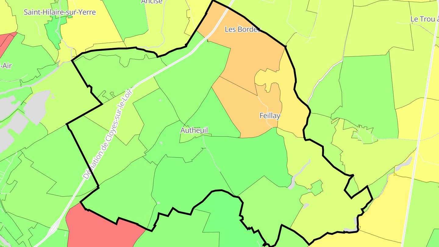 Carte des prix de l'immobilier Autheuil