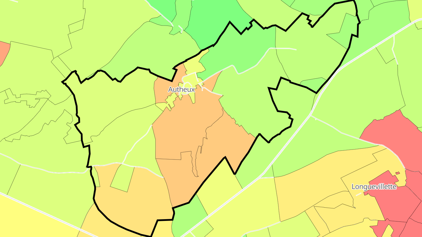 Carte des prix de l'immobilier Autheux