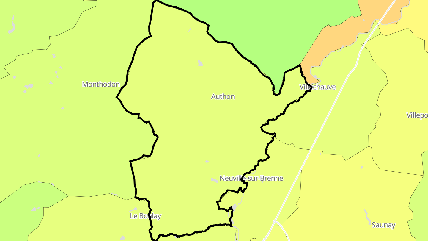 Carte des prix de l'immobilier Authon