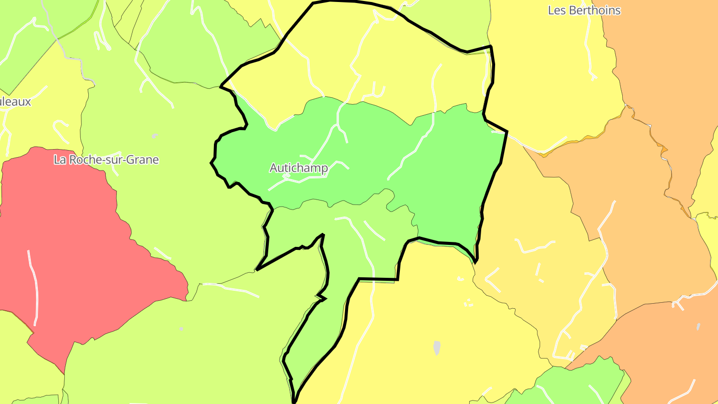 Carte des prix de l'immobilier Autichamp