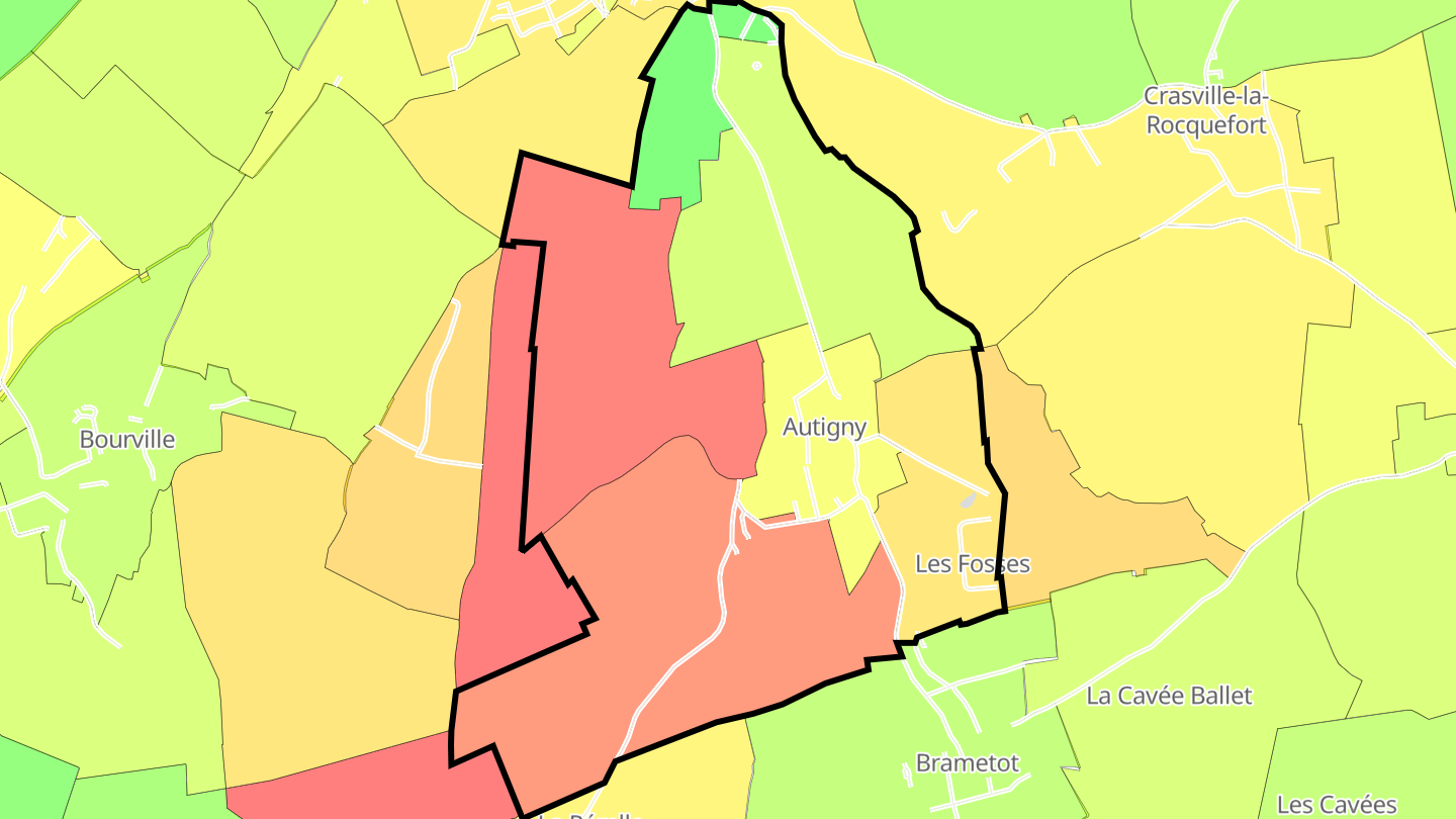 Carte des prix de l'immobilier Autigny