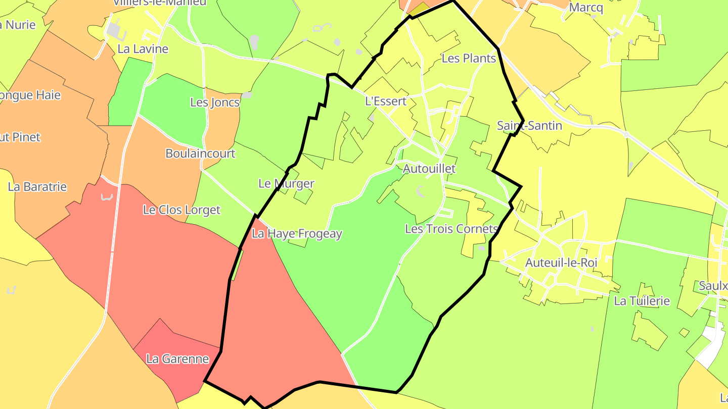 Carte des prix de l'immobilier Autouillet