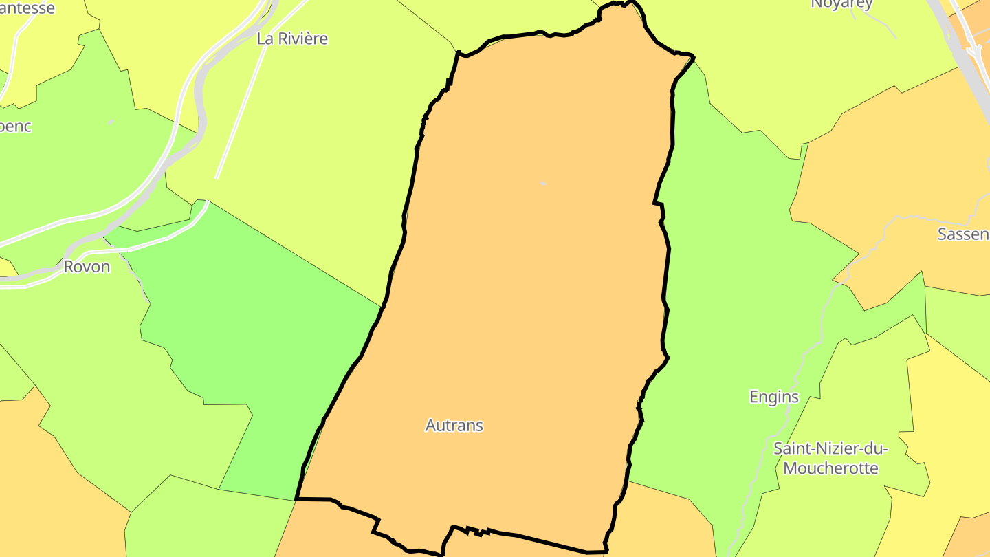 Carte des prix de l'immobilier Autrans