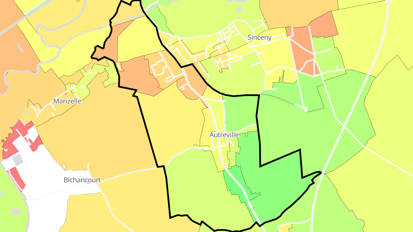 Carte des prix de l'immobilier Autreville