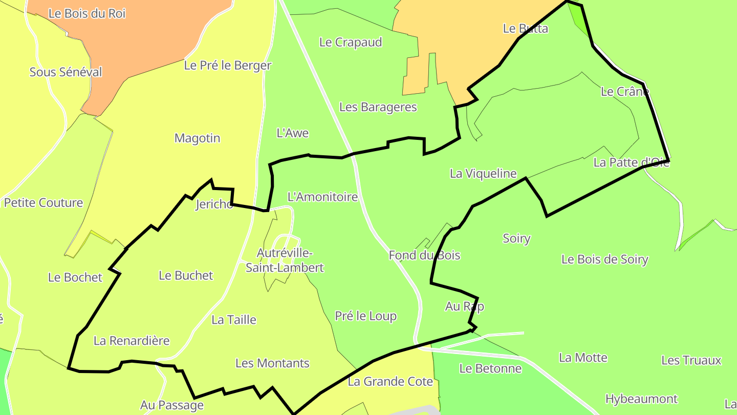 Carte des prix de l'immobilier Autréville-Saint-Lambert