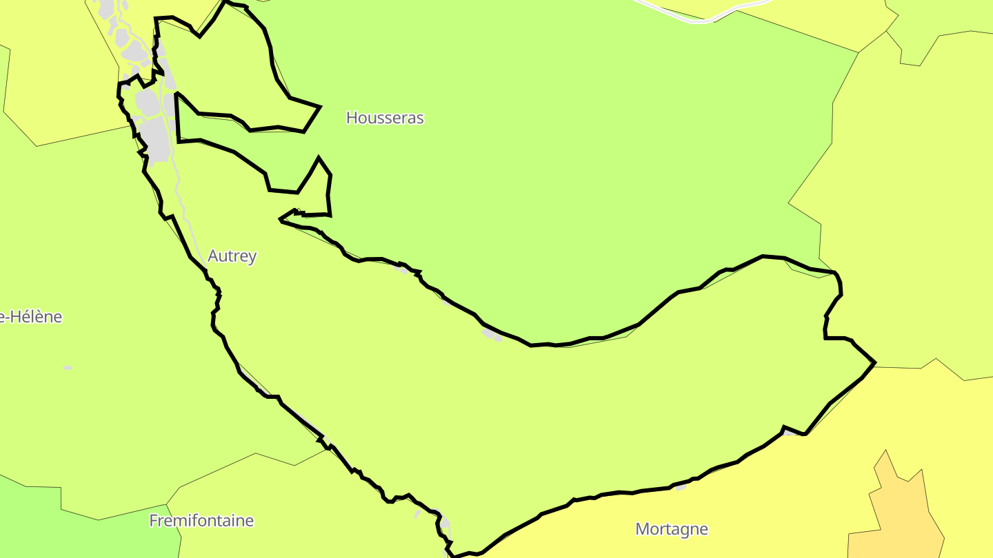 Carte des prix de l'immobilier Autrey