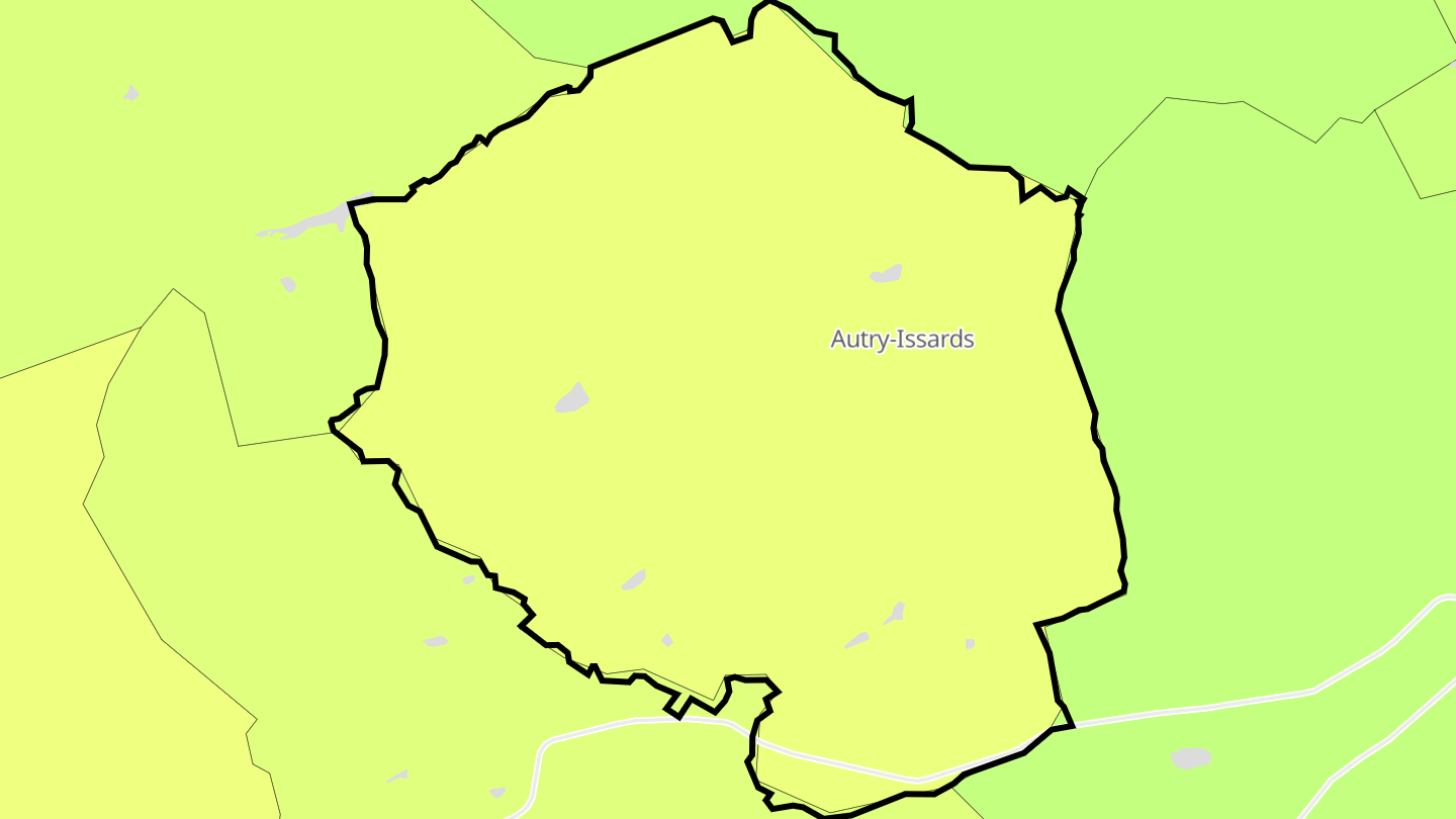 Carte des prix de l'immobilier Autry-Issards