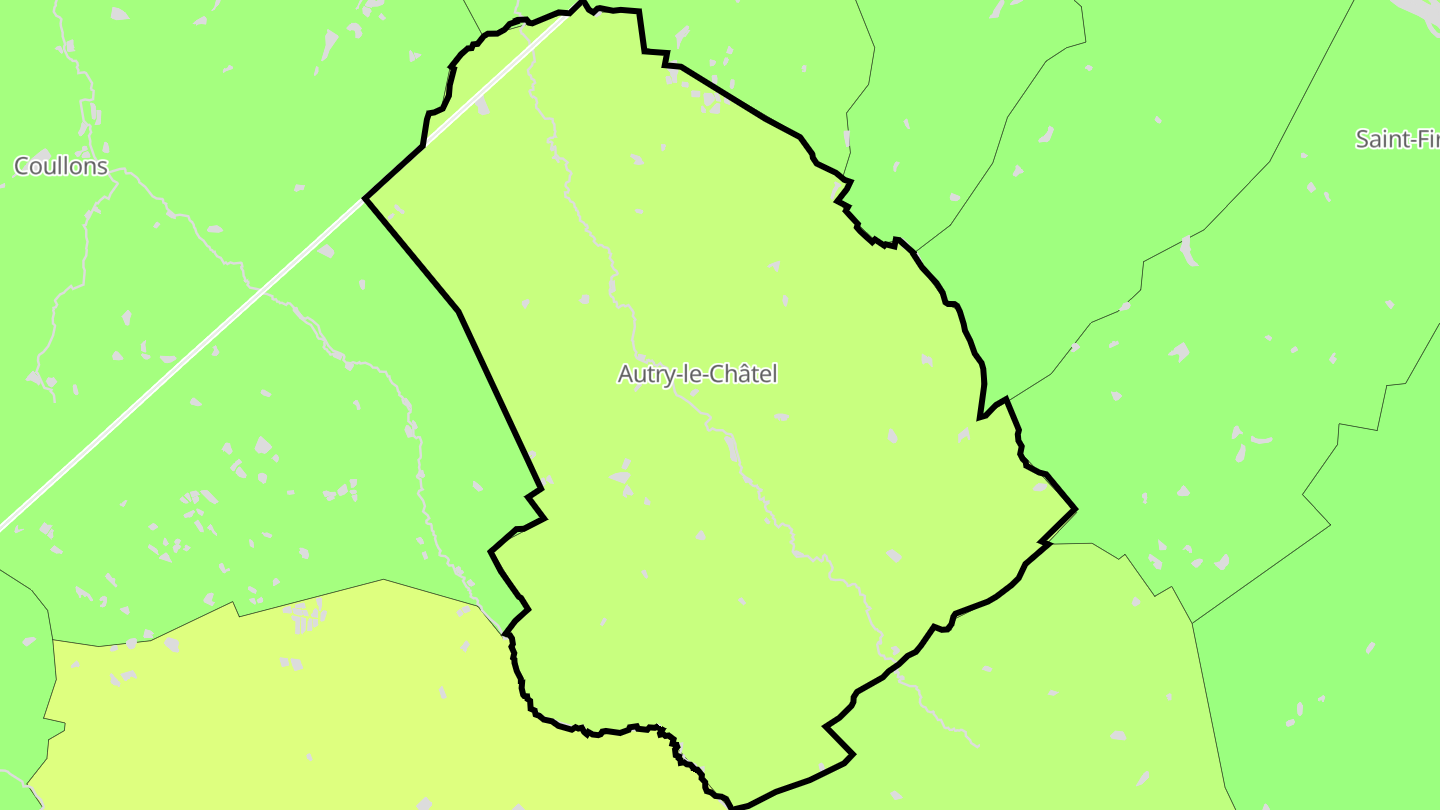 Carte des prix de l'immobilier Autry-le-Châtel
