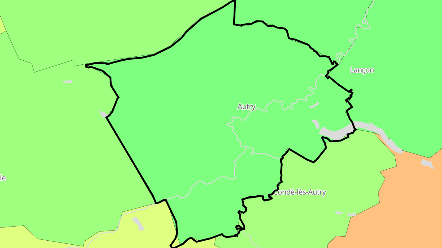 Carte des prix de l'immobilier Autry