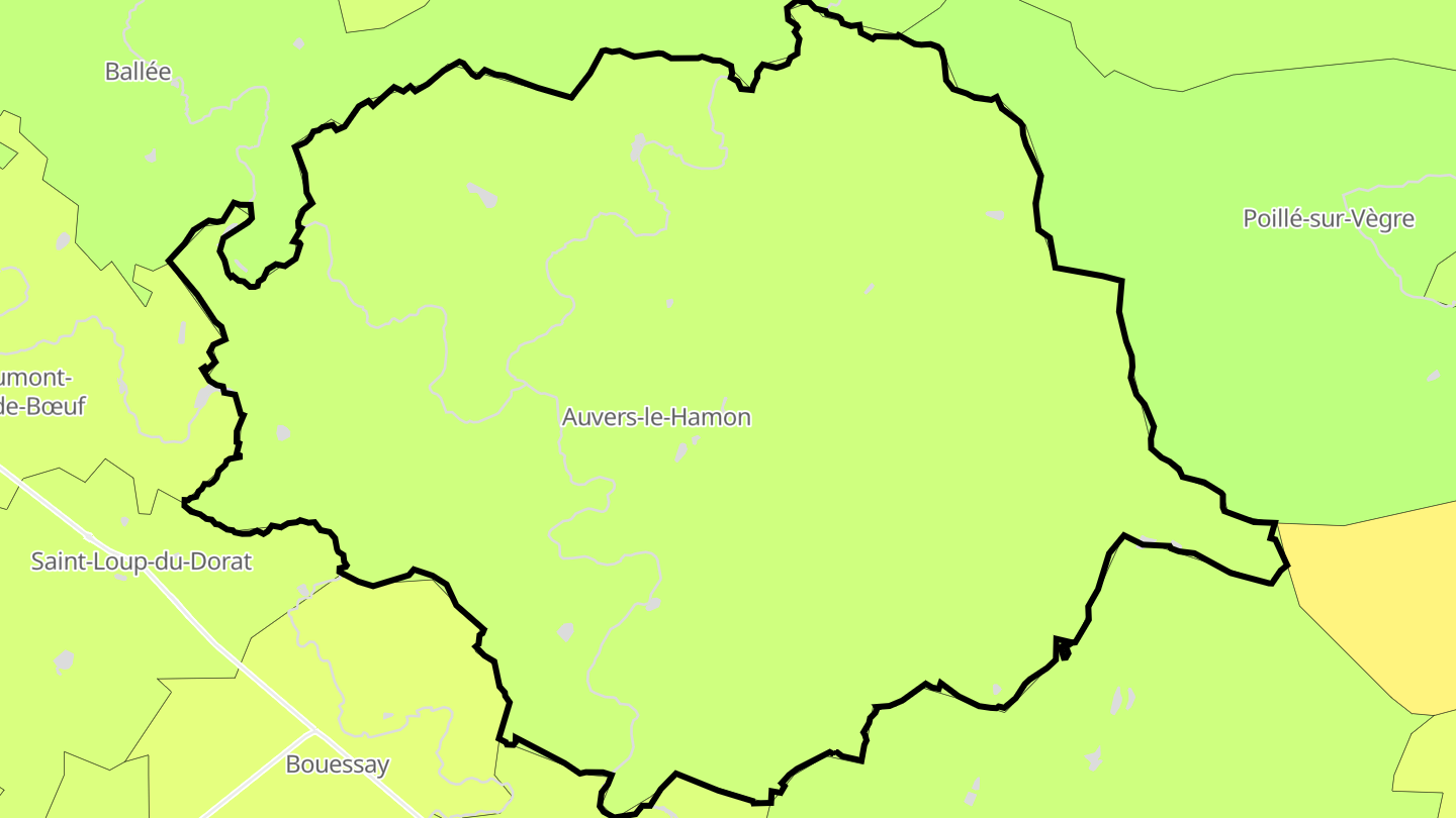 Carte des prix de l'immobilier Auvers-le-Hamon