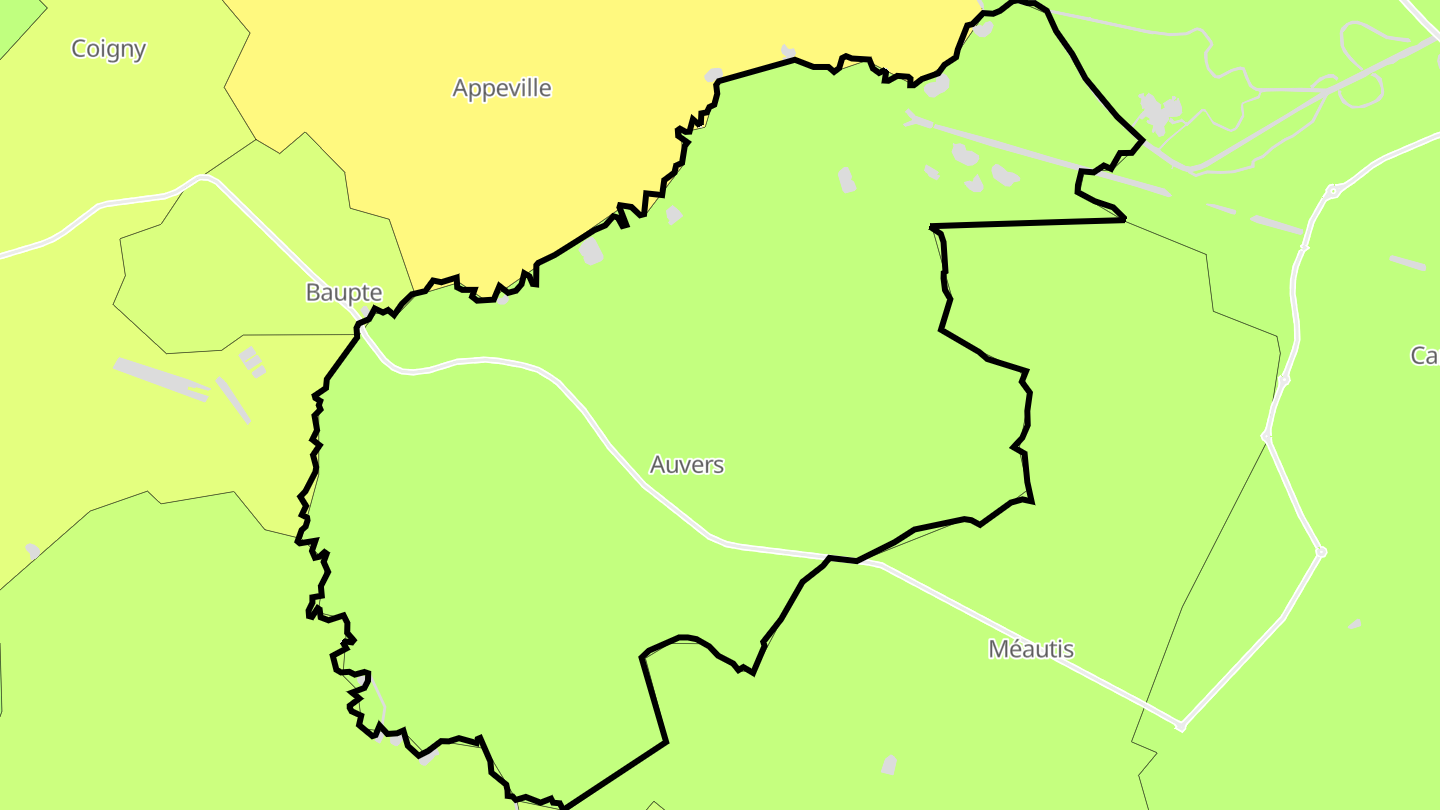 Carte des prix de l'immobilier Auvers