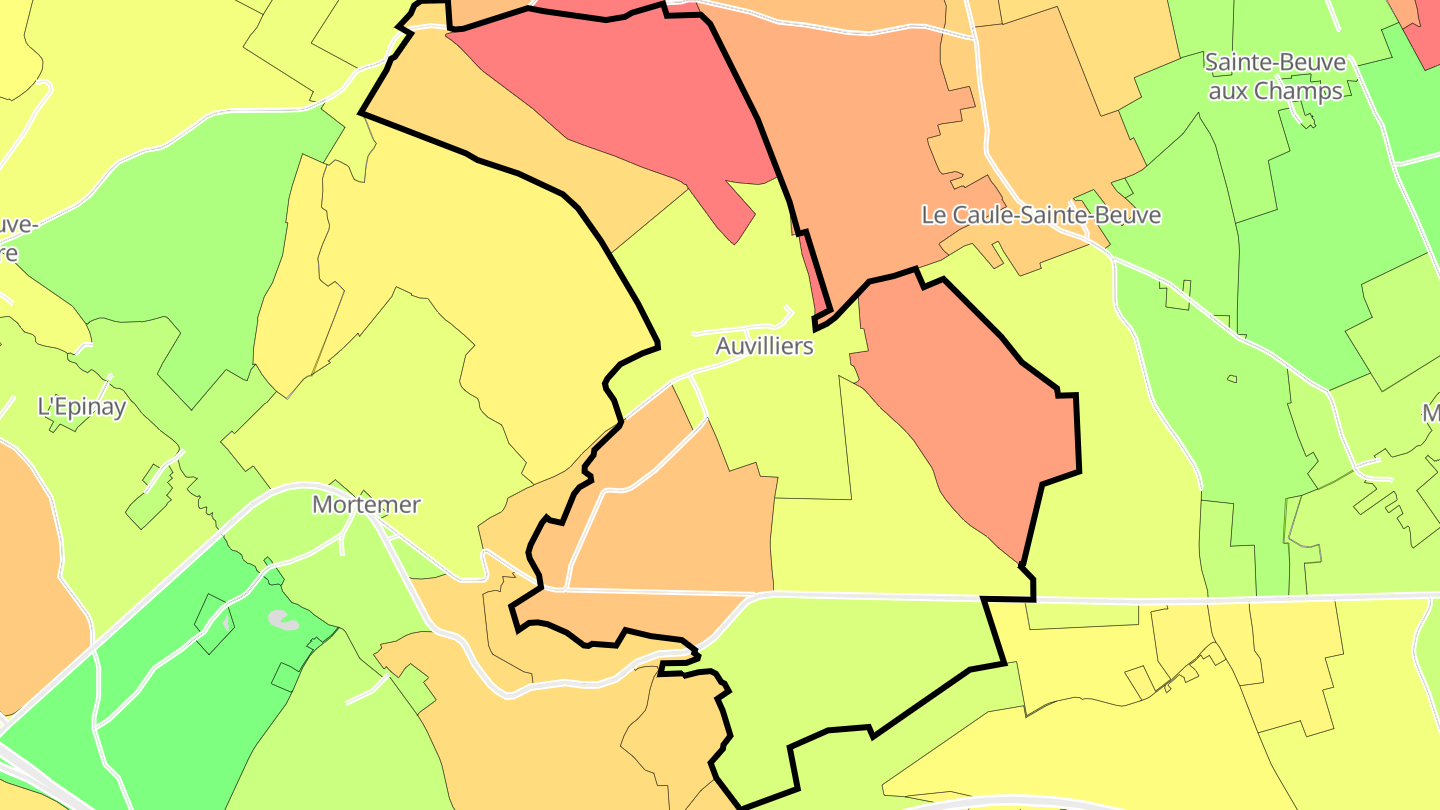 Carte des prix de l'immobilier Auvilliers