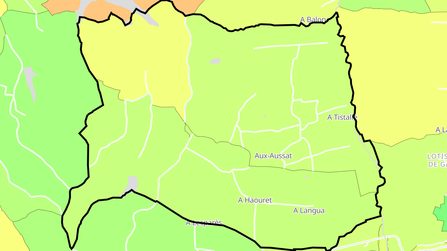 Carte des prix de l'immobilier Aux-Aussat