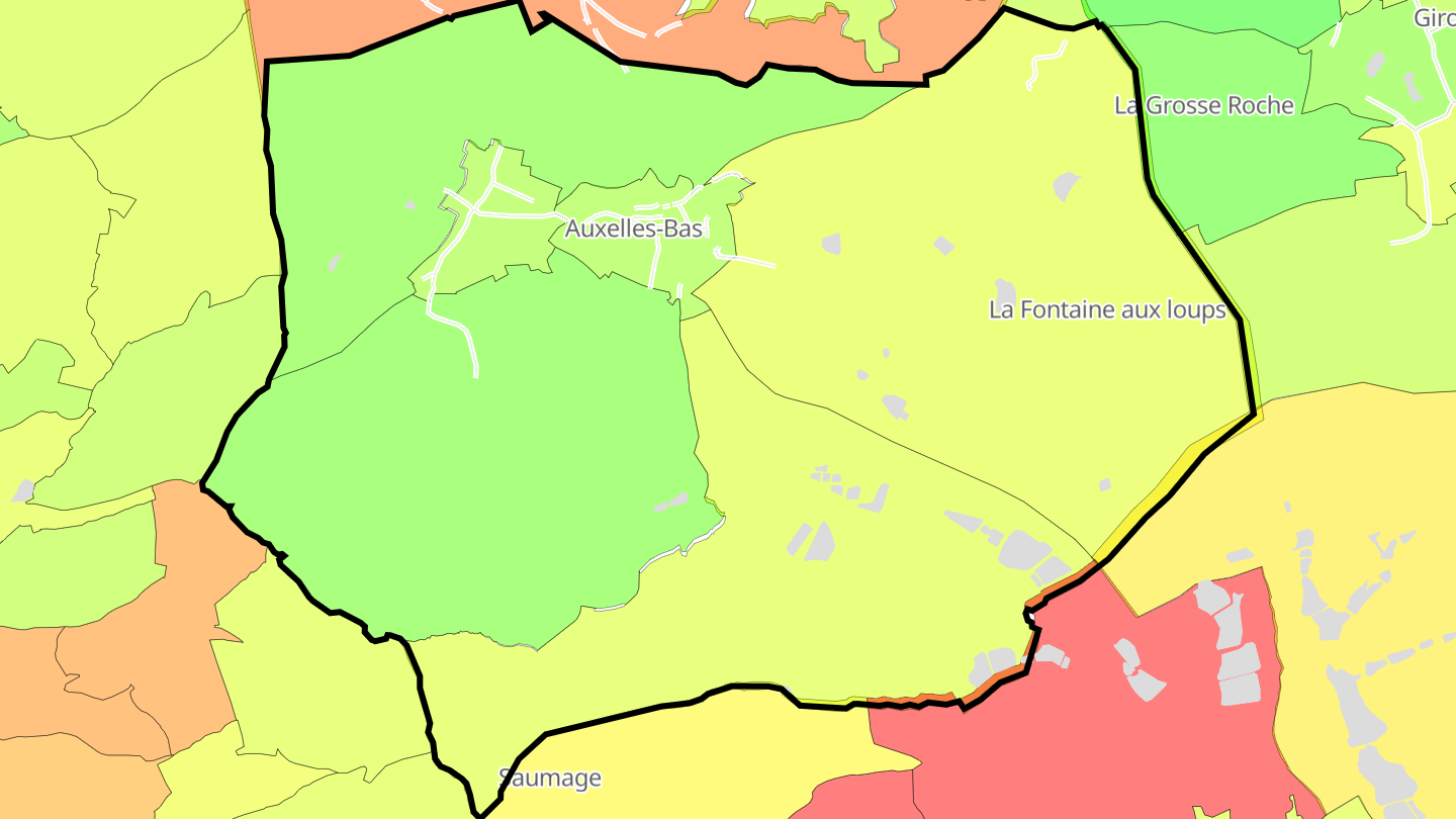 Carte des prix de l'immobilier Auxelles-Bas