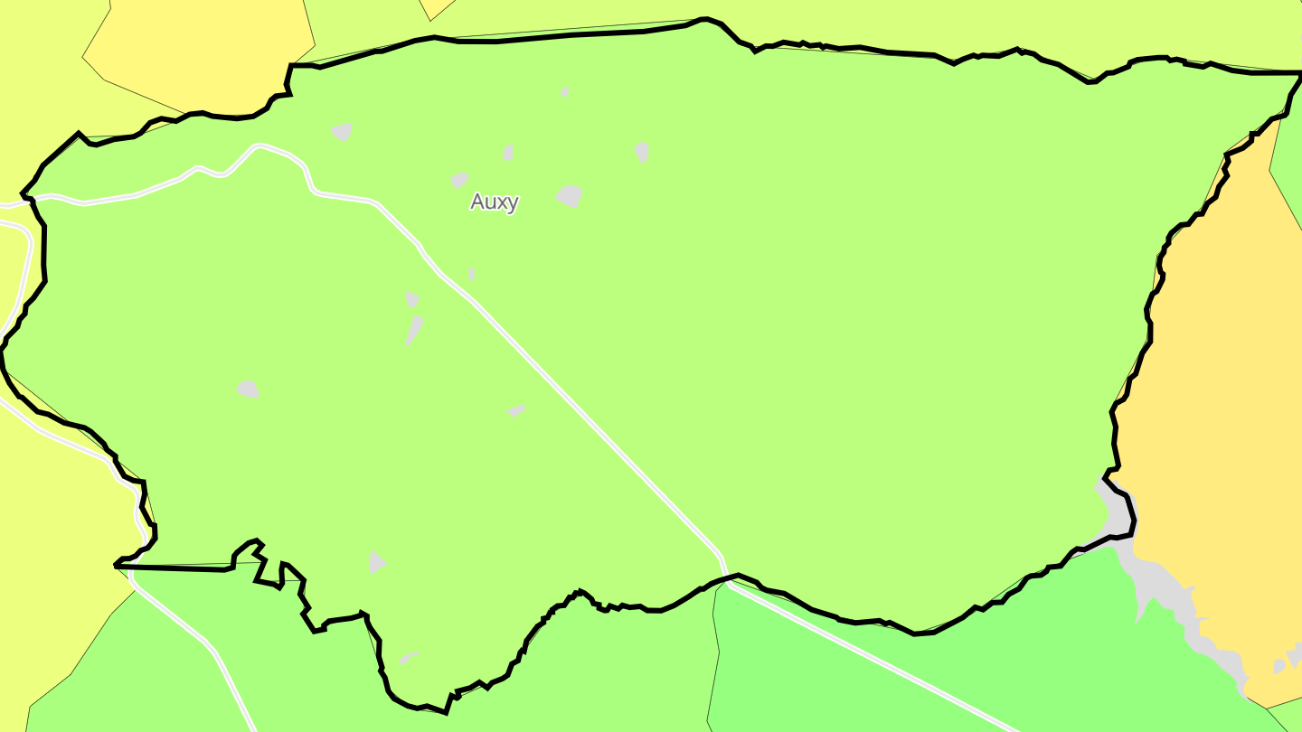 Carte des prix de l'immobilier Auxy