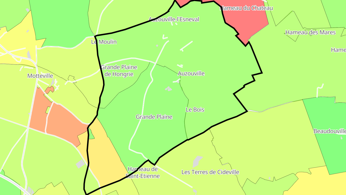Carte des prix de l'immobilier Auzouville-l'Esneval