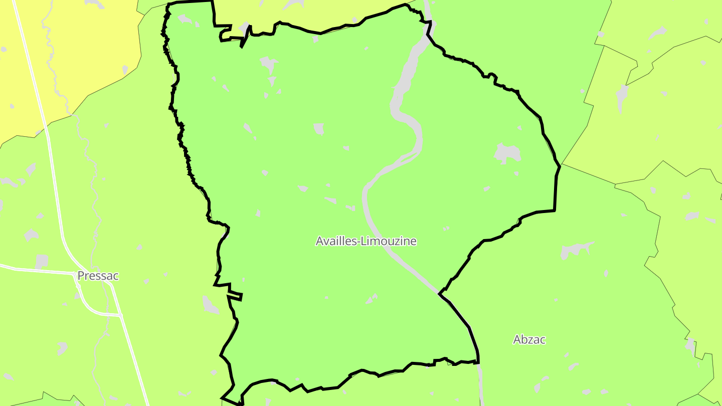 Carte des prix de l'immobilier Availles-Limouzine