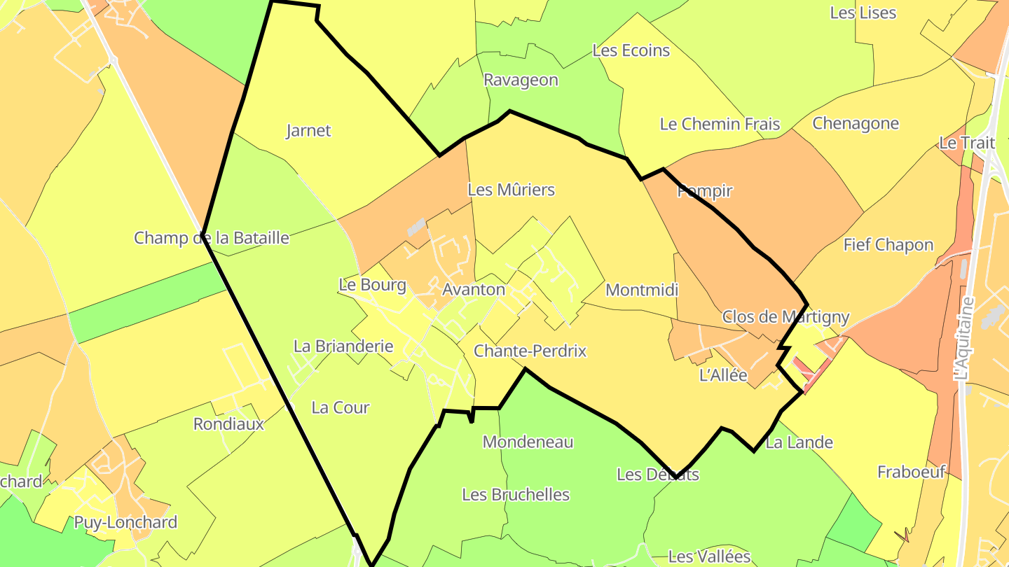 Carte des prix de l'immobilier Avanton