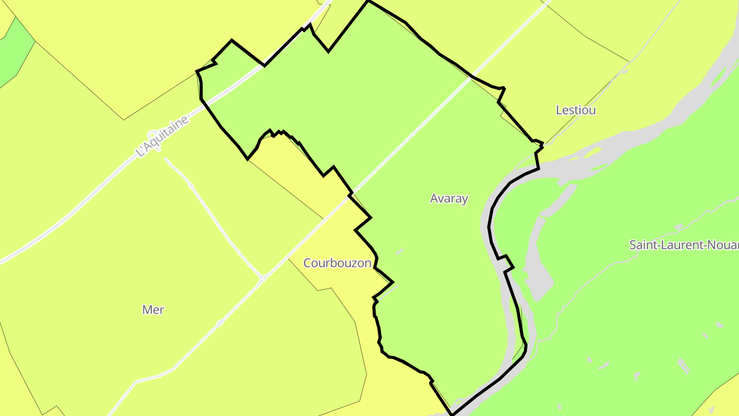 Carte des prix de l'immobilier Avaray