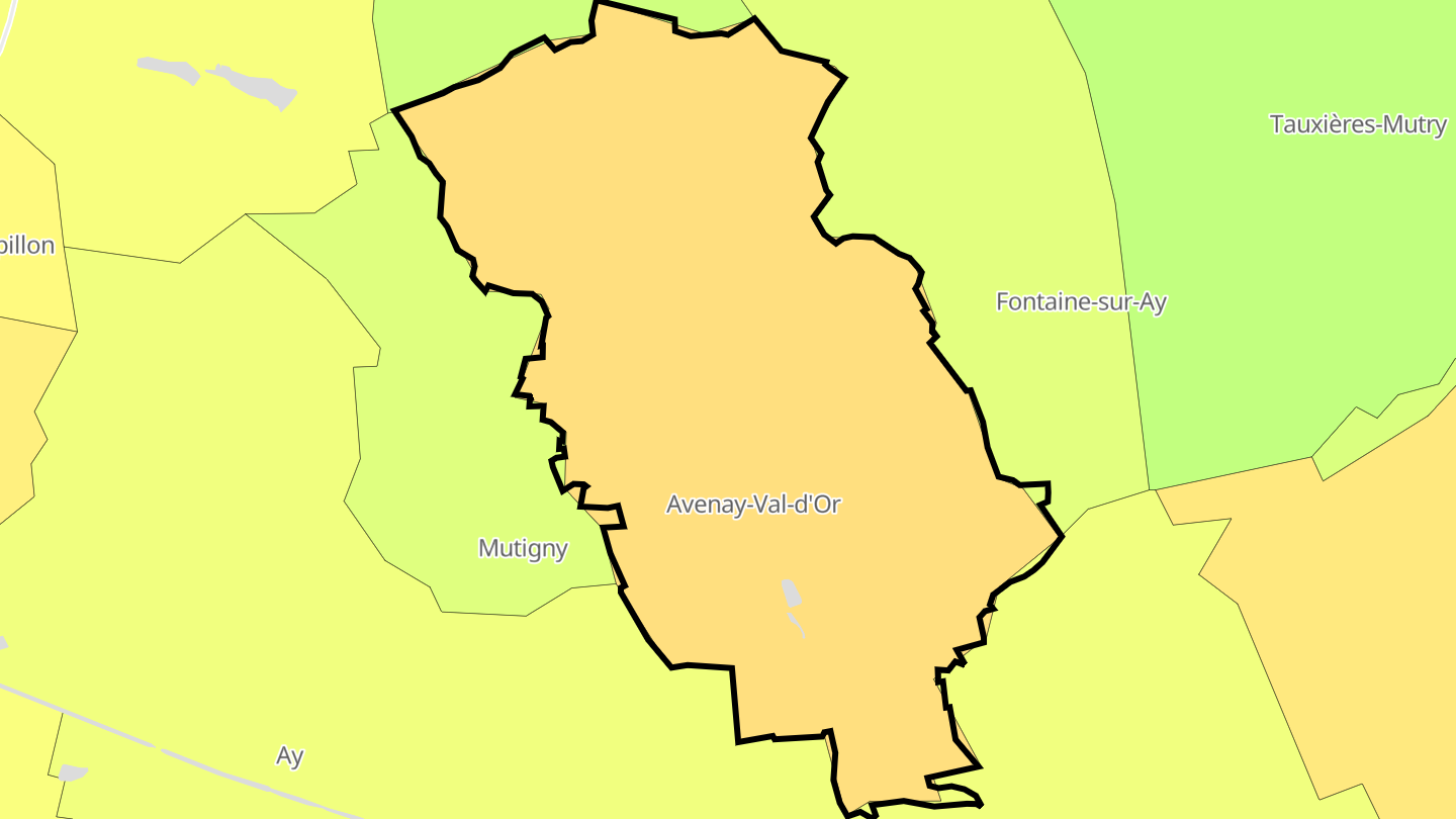 Carte des prix de l'immobilier Avenay-Val-d'Or