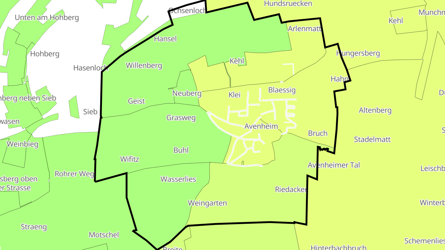 Carte des prix de l'immobilier Avenheim