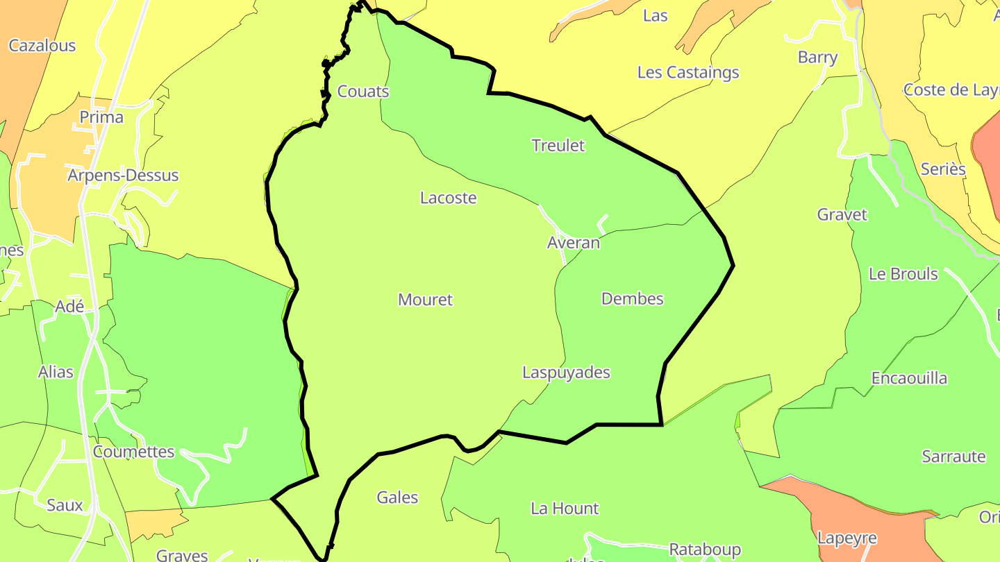 Carte des prix de l'immobilier Averan