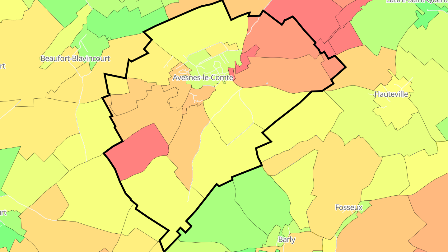 Carte des prix de l'immobilier Avesnes-le-Comte