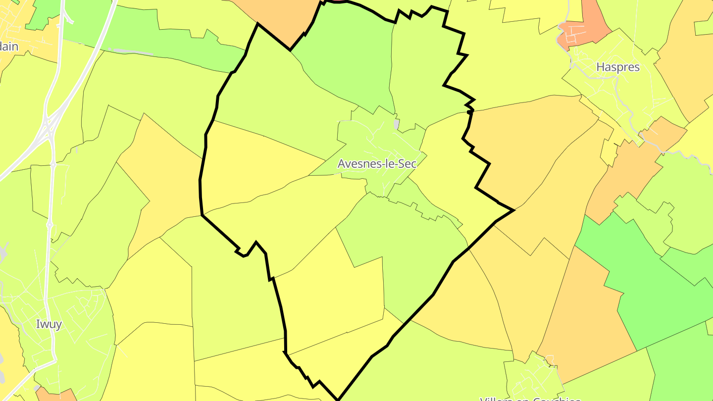 Carte des prix de l'immobilier Avesnes-le-Sec