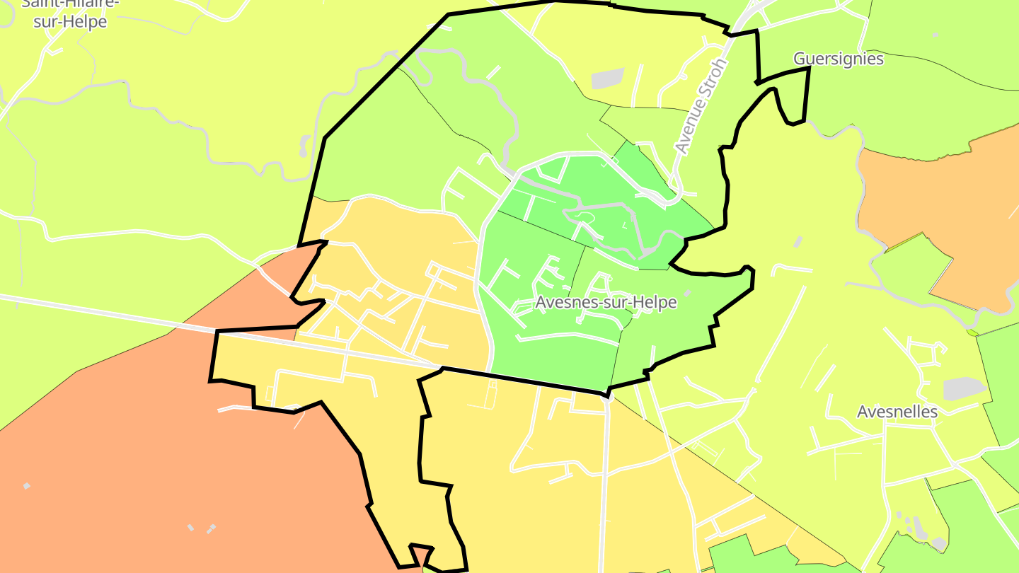 Carte des prix de l'immobilier Avesnes-sur-Helpe