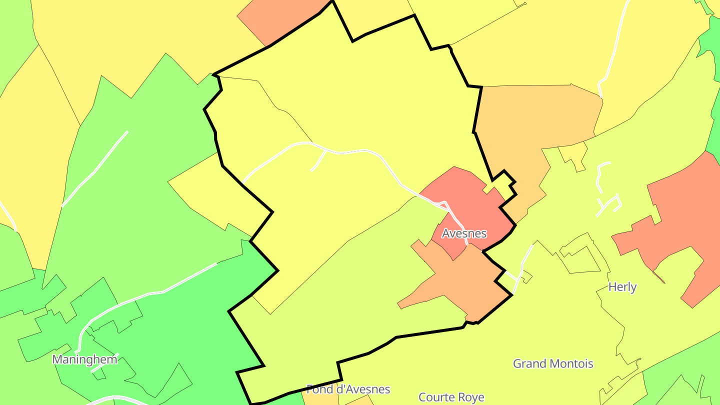 Carte des prix de l'immobilier Avesnes