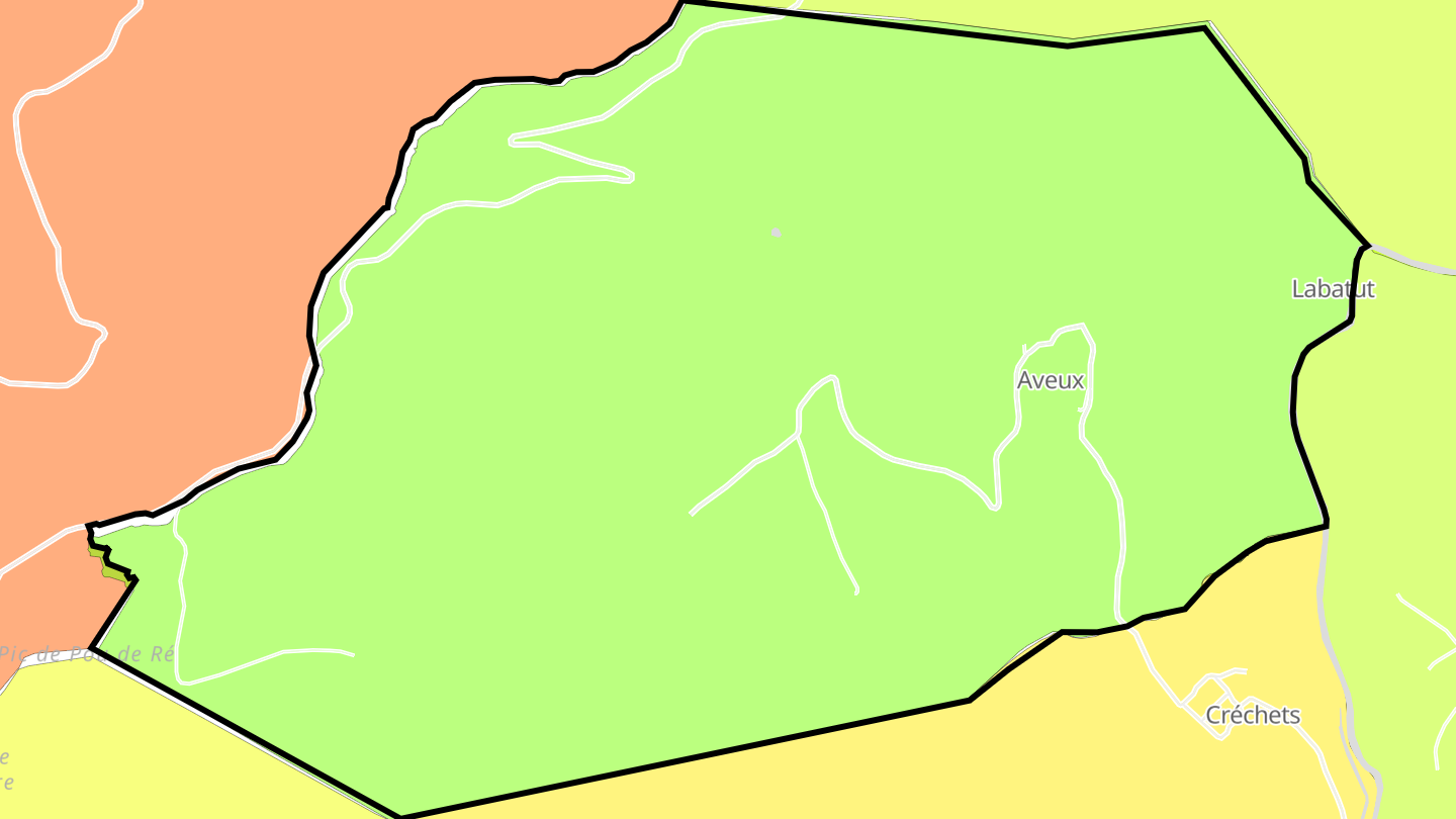 Carte des prix de l'immobilier Aveux