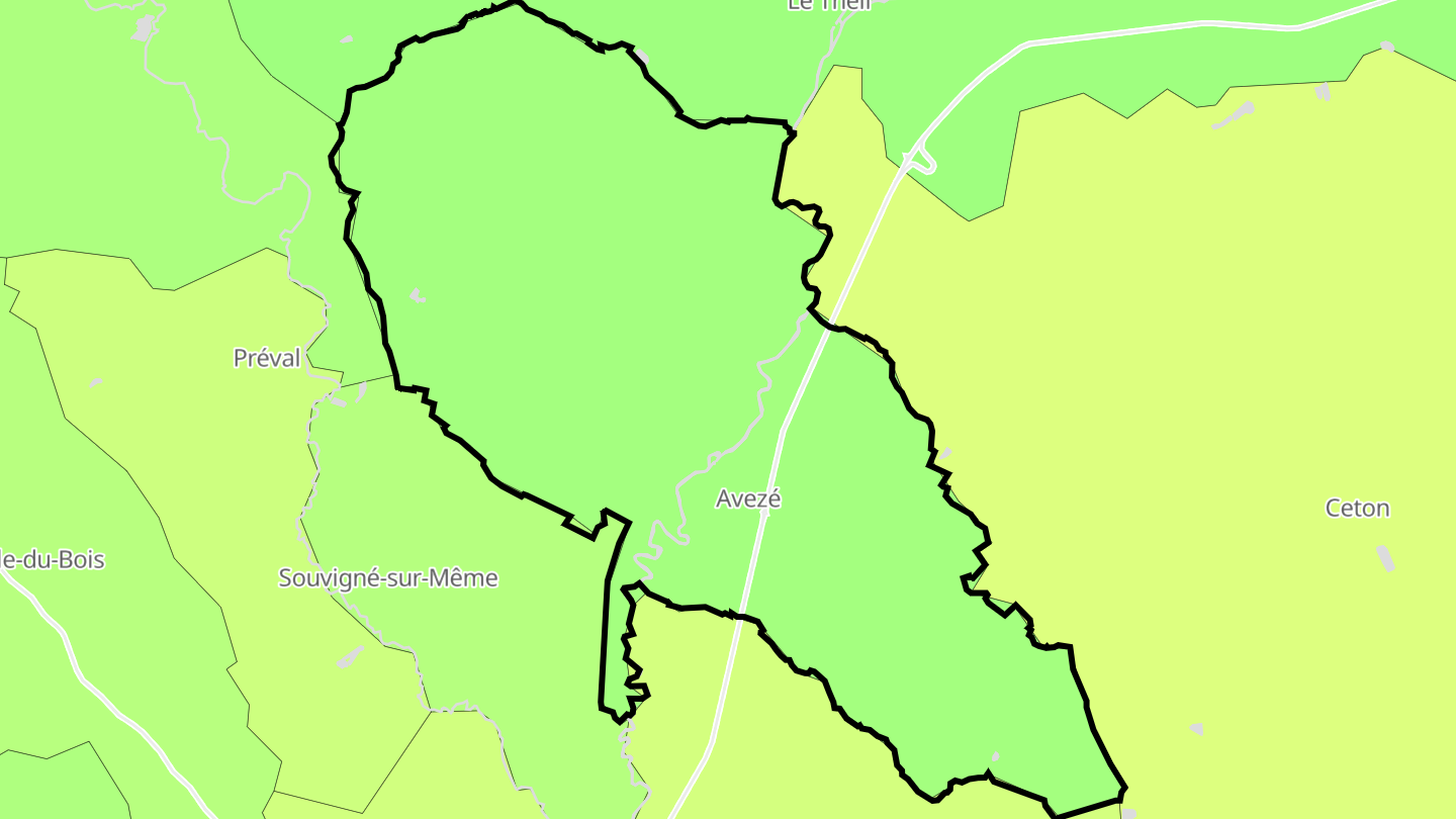 Carte des prix de l'immobilier Avezé