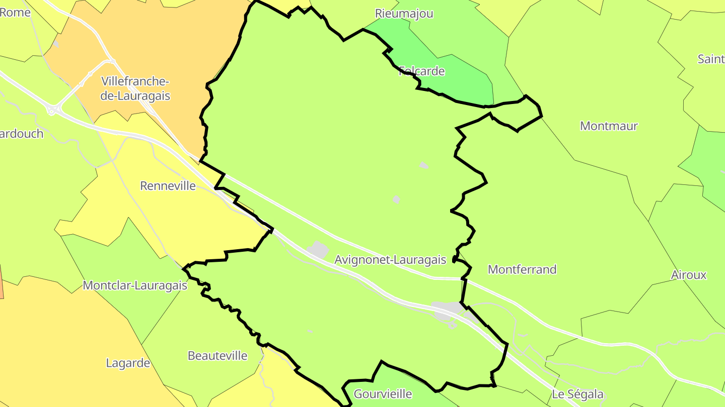 Carte des prix de l'immobilier Avignonet-Lauragais