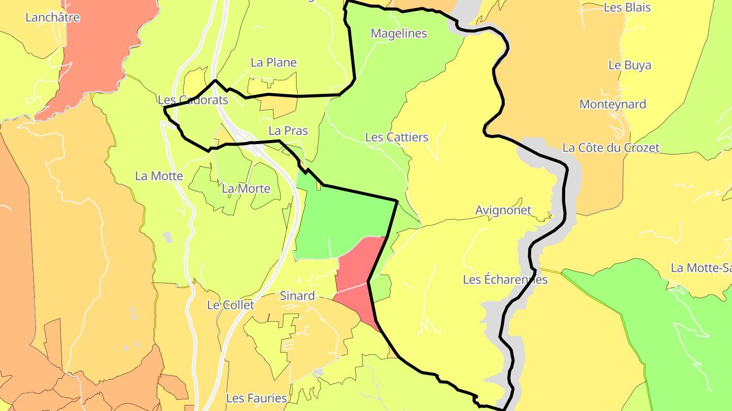 Carte des prix de l'immobilier Avignonet