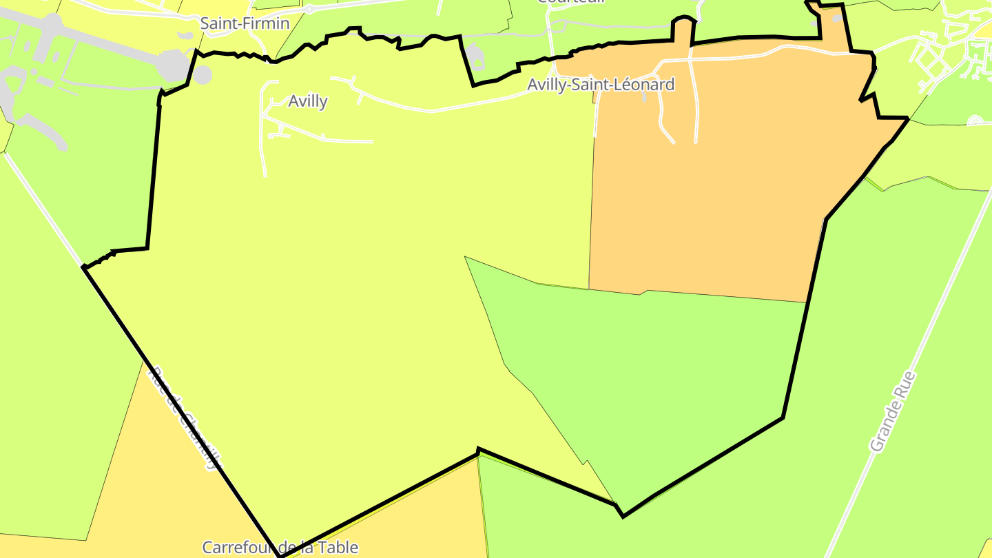 Carte des prix de l'immobilier Avilly-Saint-Léonard