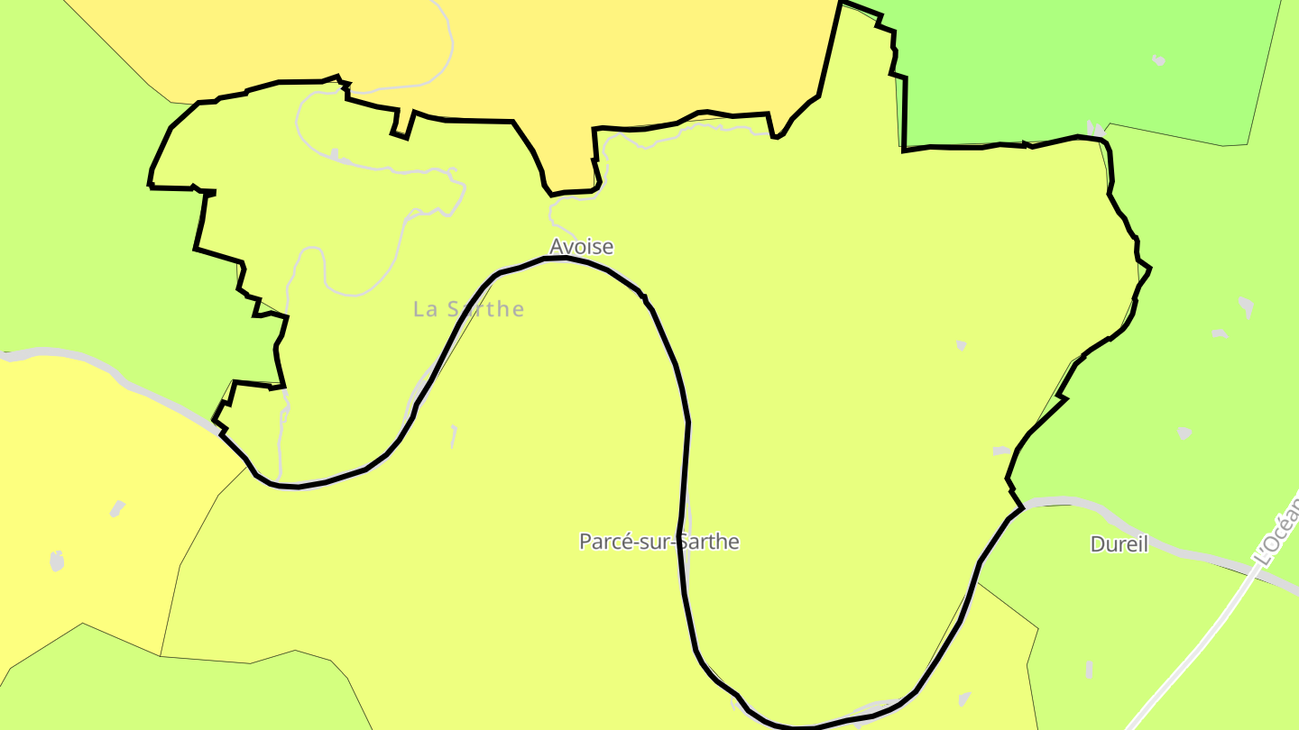 Carte des prix de l'immobilier Avoise