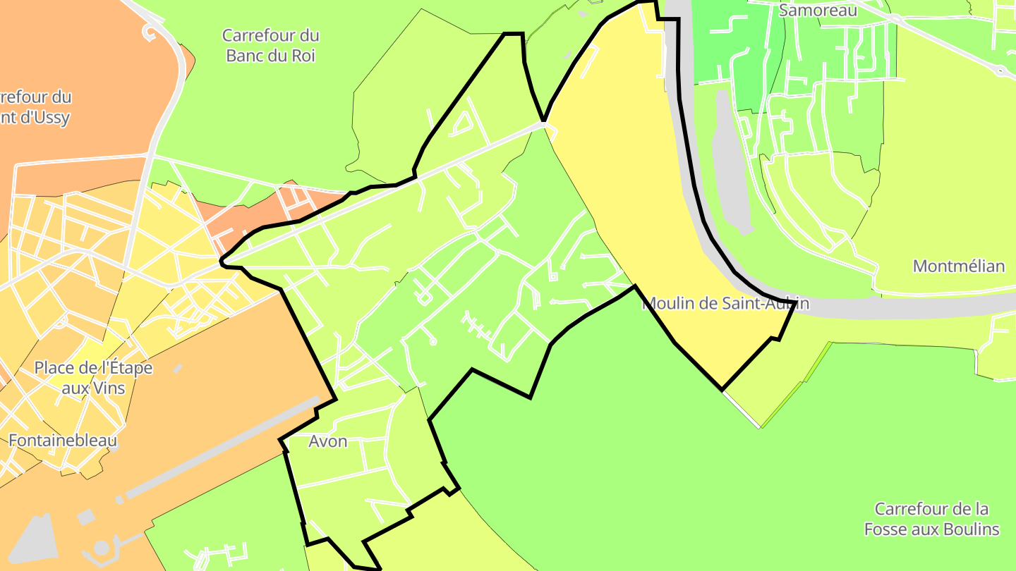 Carte des prix de l'immobilier Avon