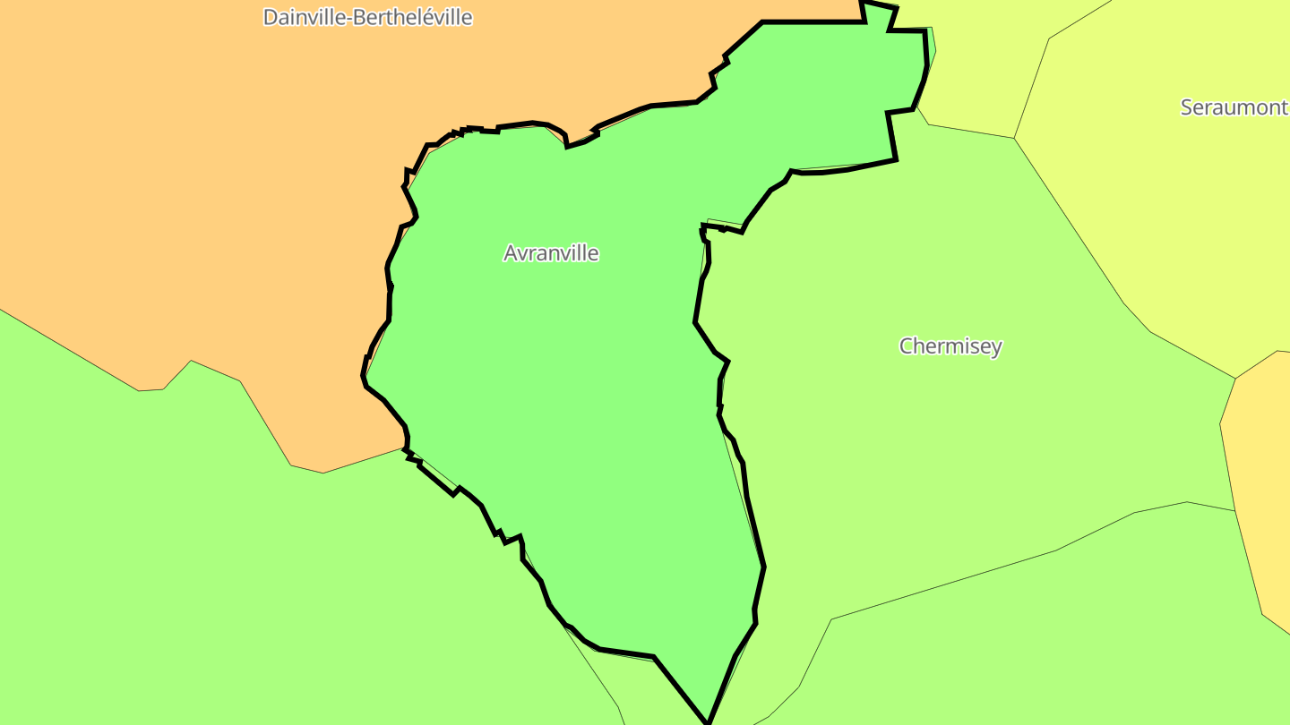 Carte des prix de l'immobilier Avranville