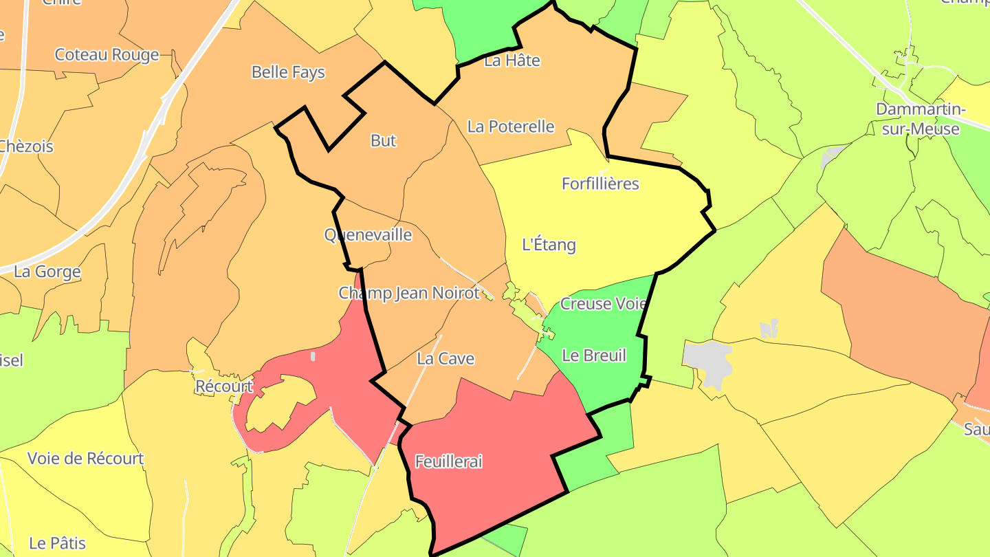 Carte des prix de l'immobilier Avrecourt