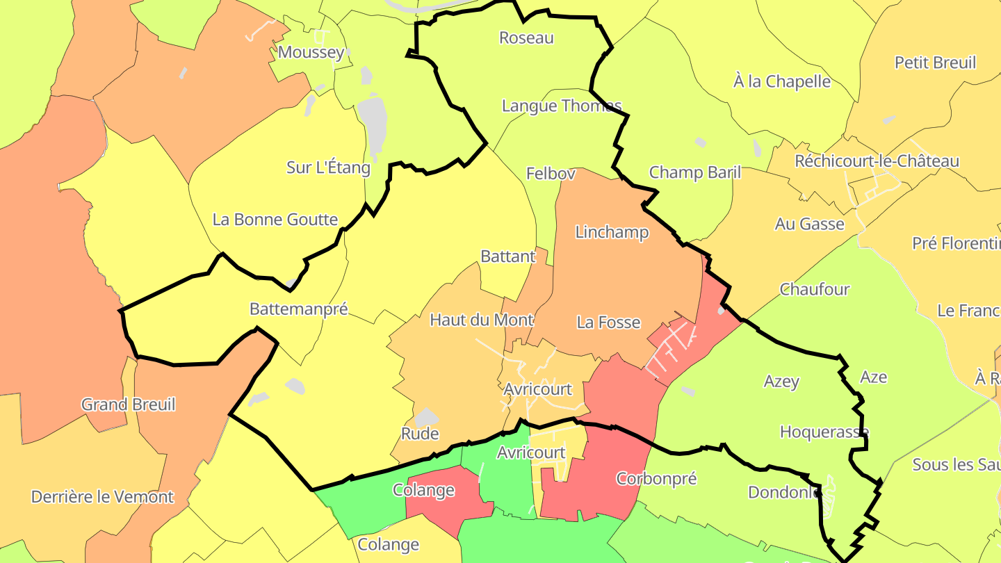Carte des prix de l'immobilier Avricourt