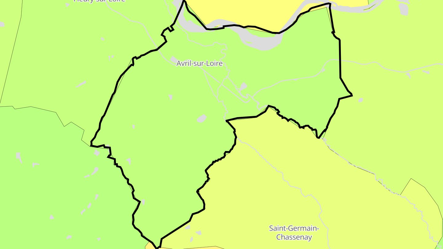 Carte des prix de l'immobilier Avril-sur-Loire