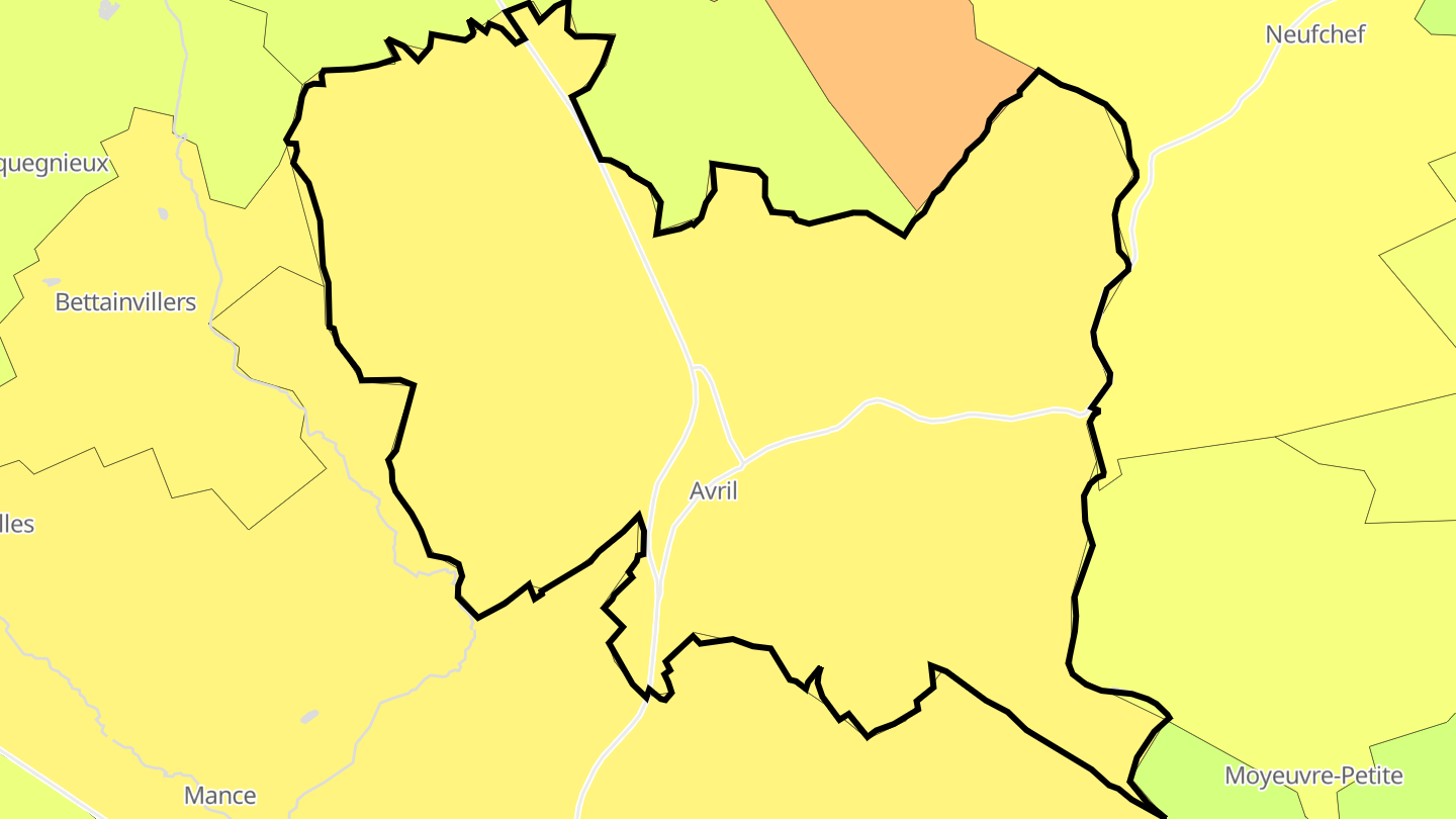 Carte des prix de l'immobilier Avril