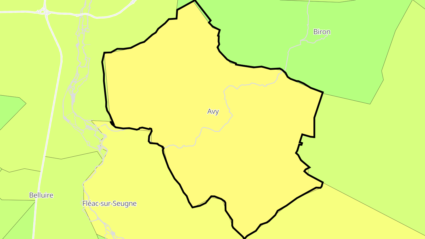 Carte des prix de l'immobilier Avy