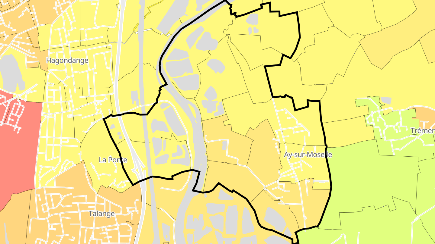 Carte des prix de l'immobilier Ay-sur-Moselle