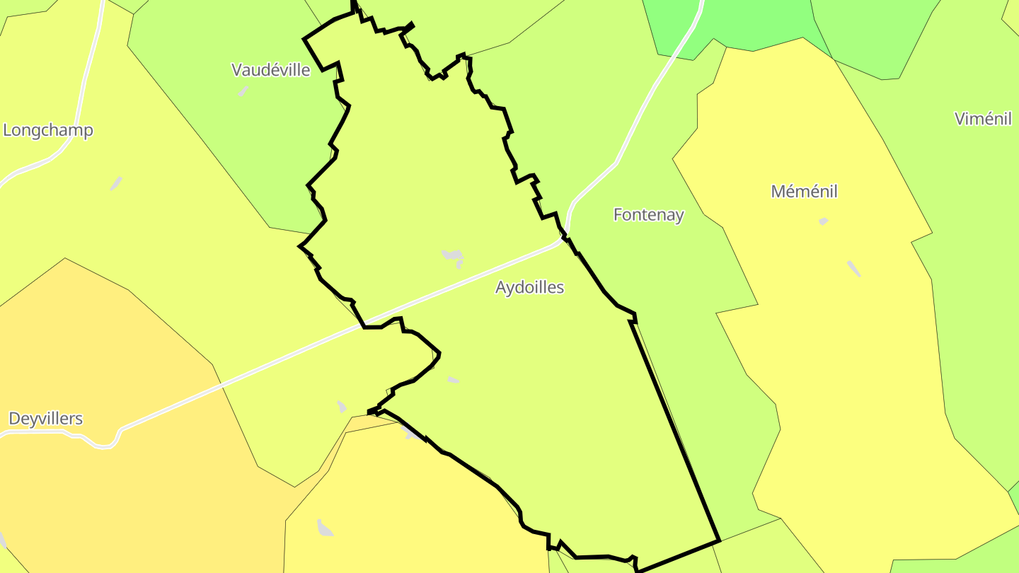Carte des prix de l'immobilier Aydoilles