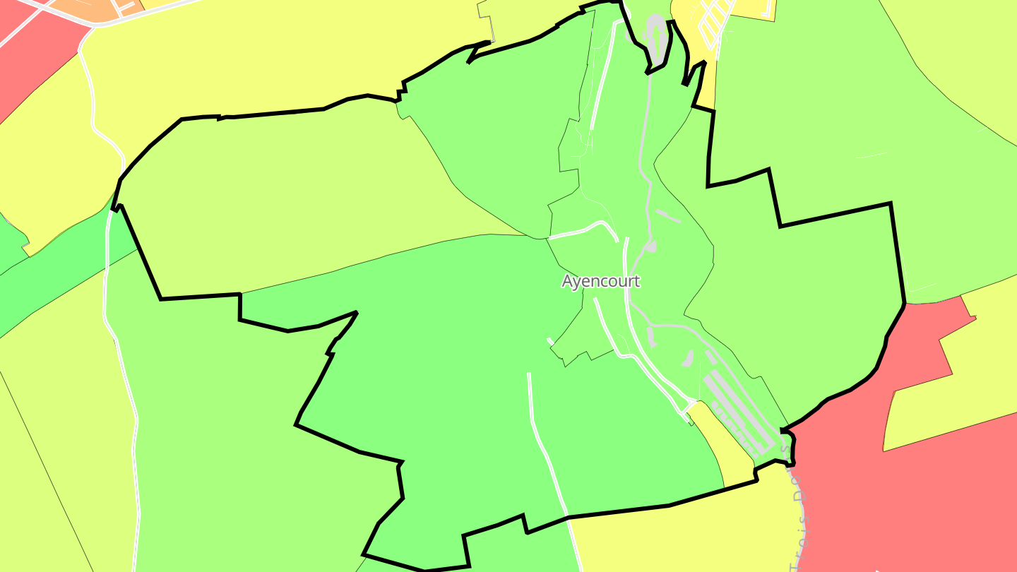 Carte des prix de l'immobilier Ayencourt