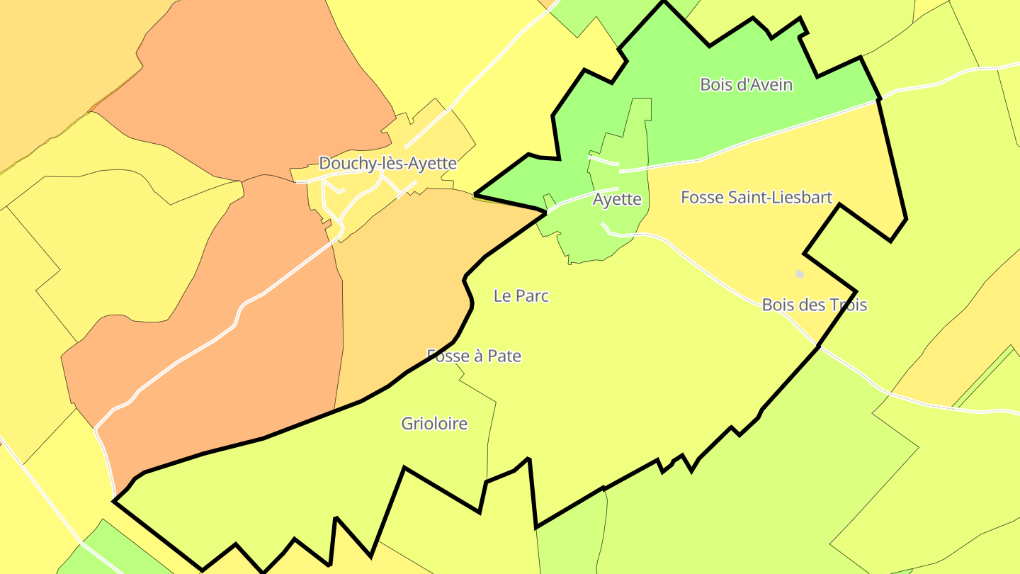 Carte des prix de l'immobilier Ayette