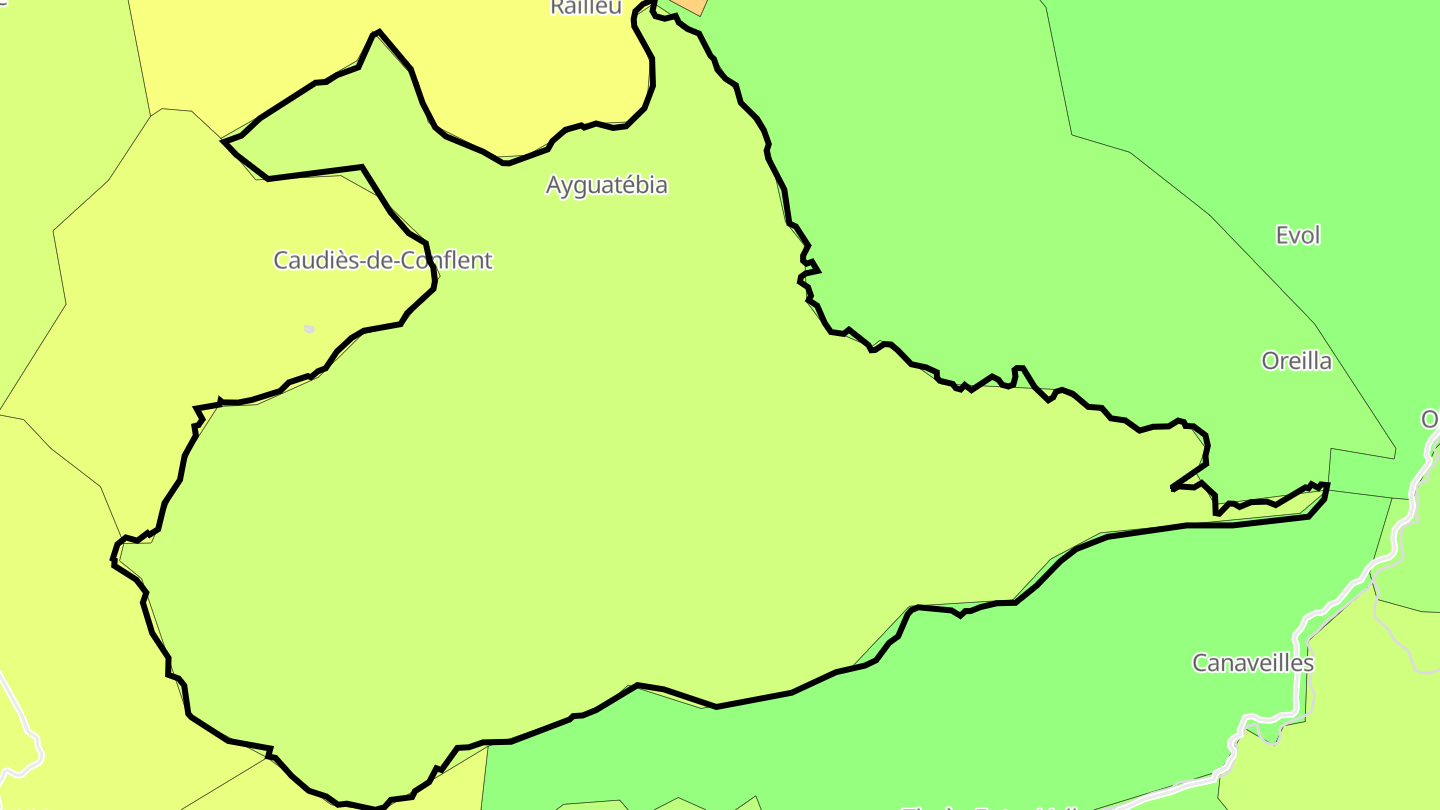 Carte des prix de l'immobilier Ayguatébia-Talau