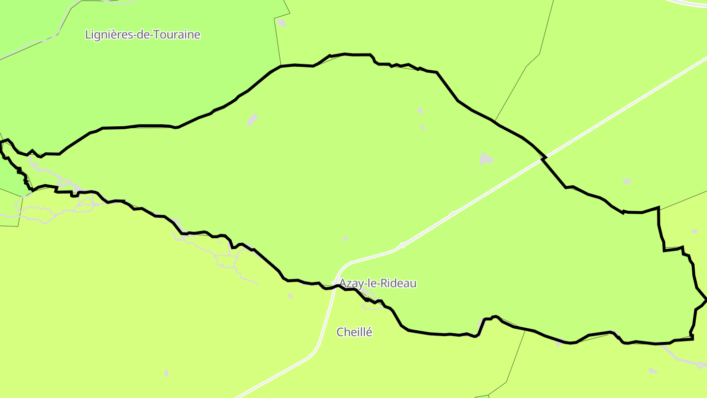 Carte des prix de l'immobilier Azay-le-Rideau