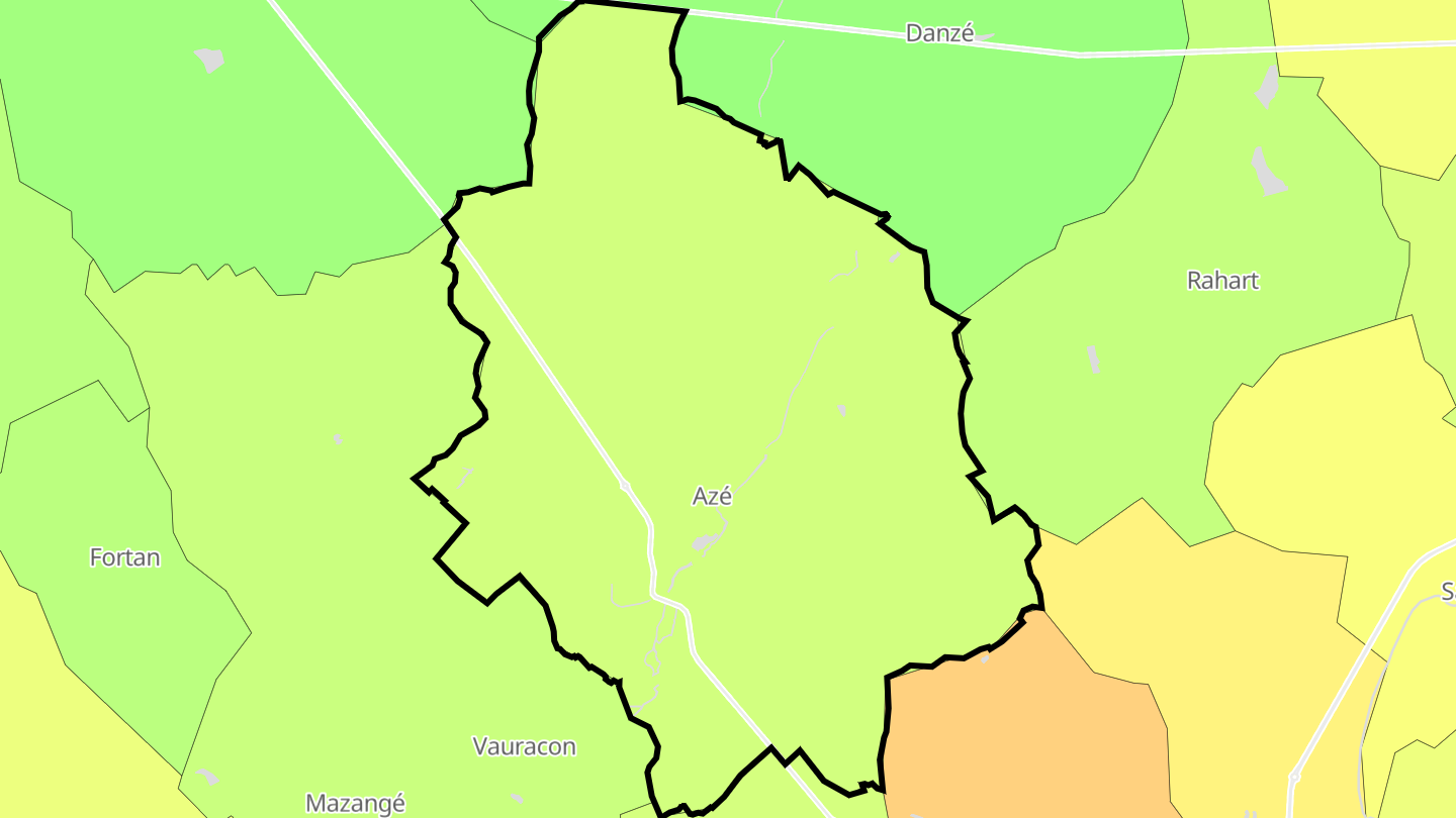 Carte des prix de l'immobilier Azé